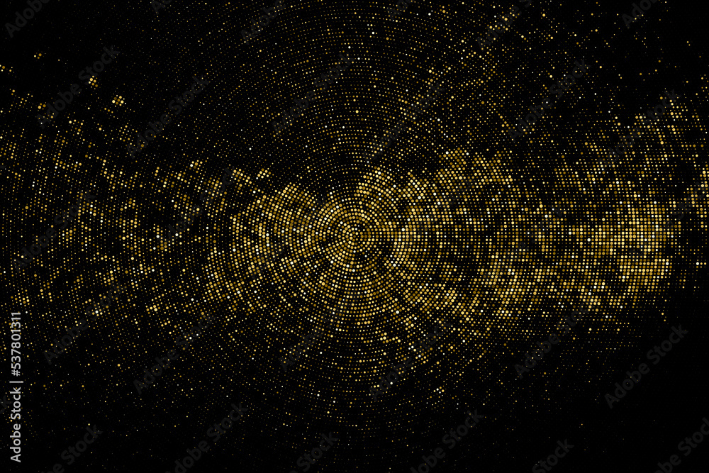 Gold Glitter Halftone Dotted Backdrop. Abstract Circular Retro Pattern. Pop Art Style Background. Golden Explosion Of Confetti. Digitally Generated Image. Vector Illustration, Eps 10. Gold Glitter Halftone Dotted Backdrop. Abstract Circular Retro Pattern. Pop Art Style Background. Golden Explosion Of Confetti. Digitally Generated Image. Vector Illustration, Eps 10.