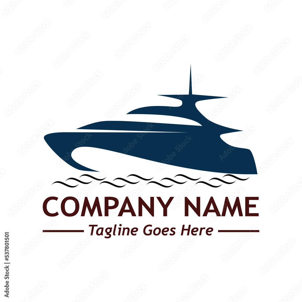 boat logo, company logo example, a simple vector design