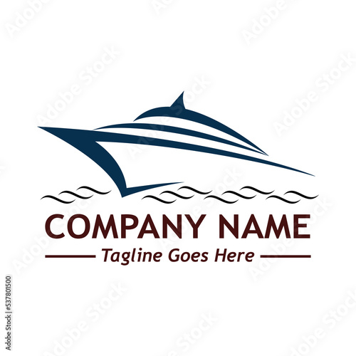 boat logo, company logo example, a simple vector design