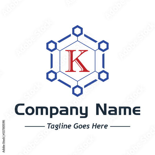 k crypto logo, company logo example, a simple vector design
