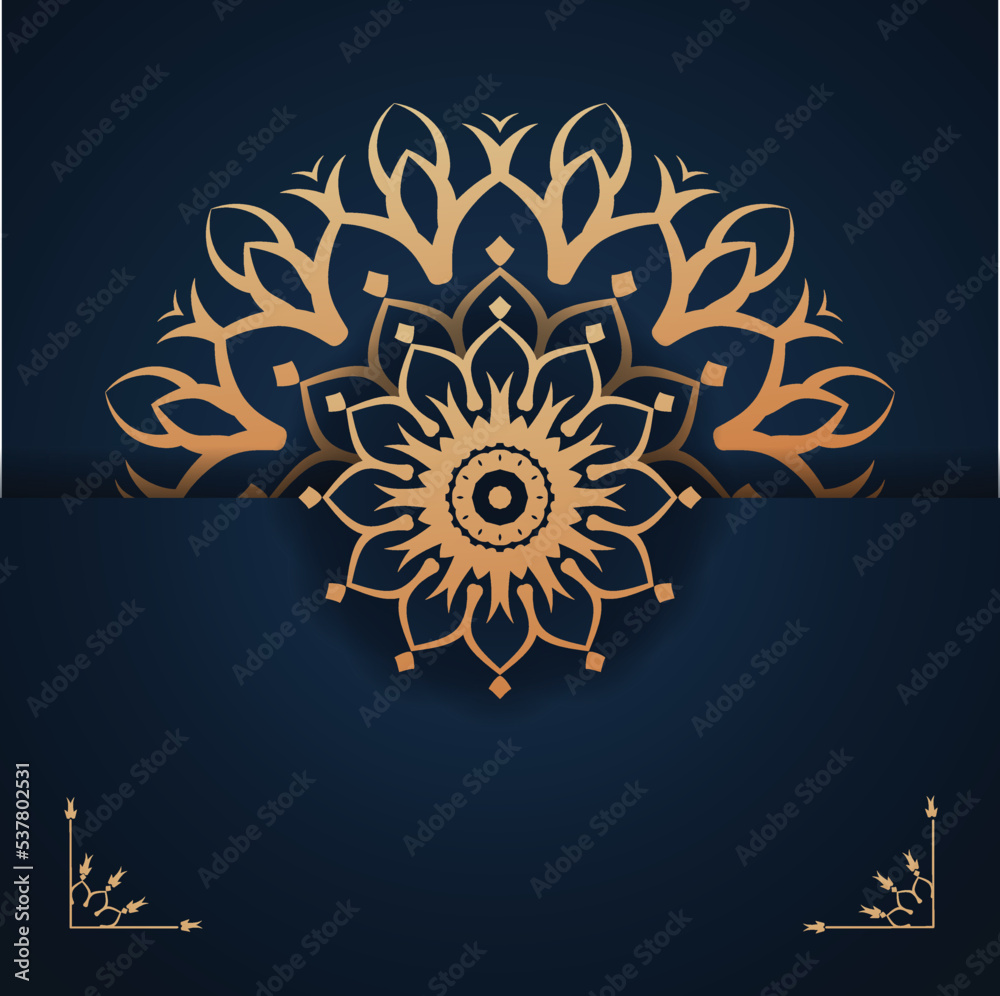 creative Indian Luxury mandala design golden arabesque pattern
