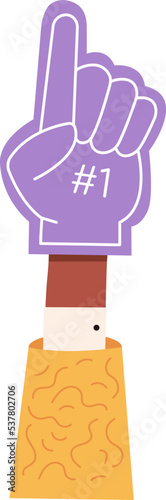 Show support flat icon Fun foam finger
