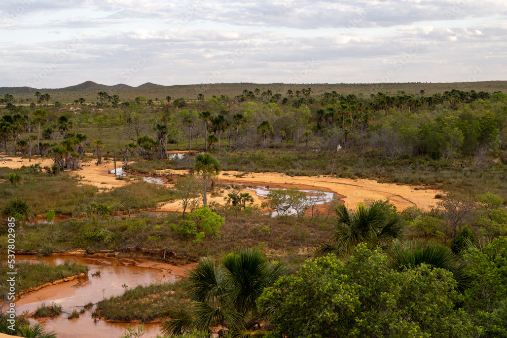 Fototapeta premium view of the valley of the river