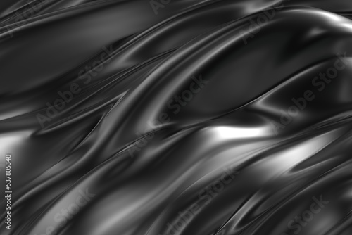 3d abstract background with lines and waves black color theme 08