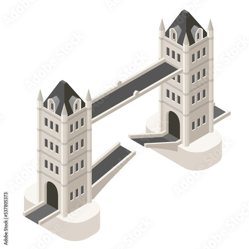 Photography Tower bridge isometric object