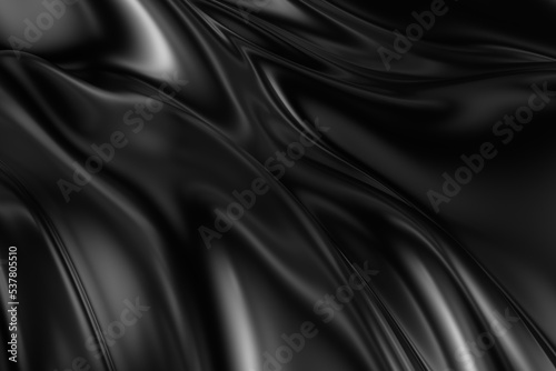 3d abstract background with lines and waves black color theme 07