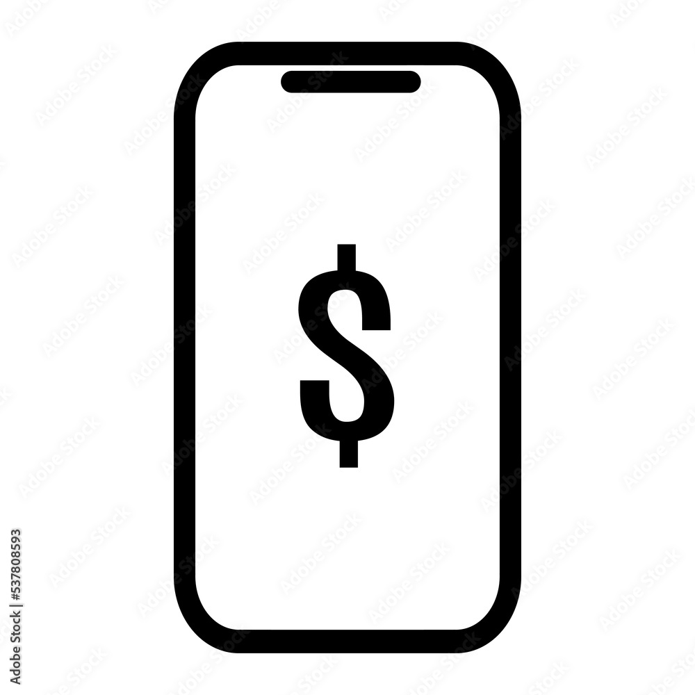 smartphone icon. online payment icon smartphone icon. online payment icon