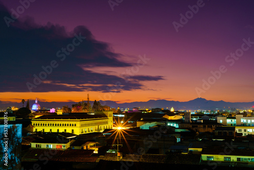 view of the city of Popayan, in the department of Cauca, in the country of Colombia photo