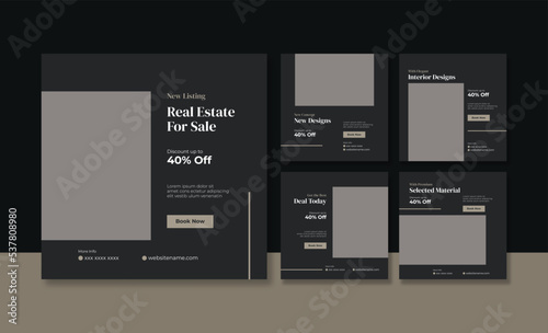 Real estate for sale social media post template