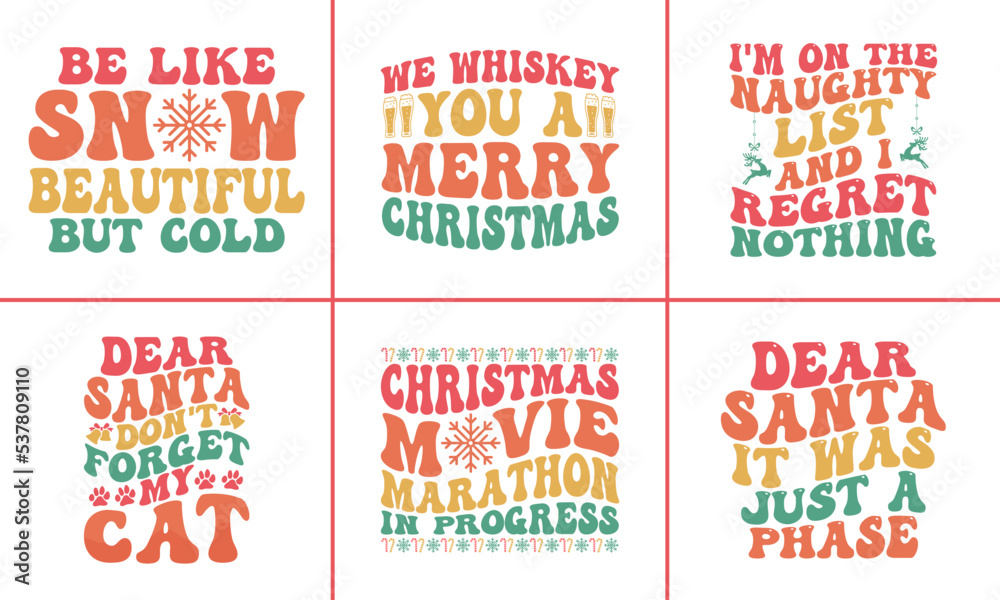 Christmas Trendy T-shirt Design Bundle