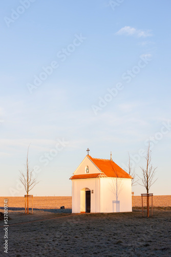 small chapel in Chvalovice, Southern Moravia, Czech Republic photo