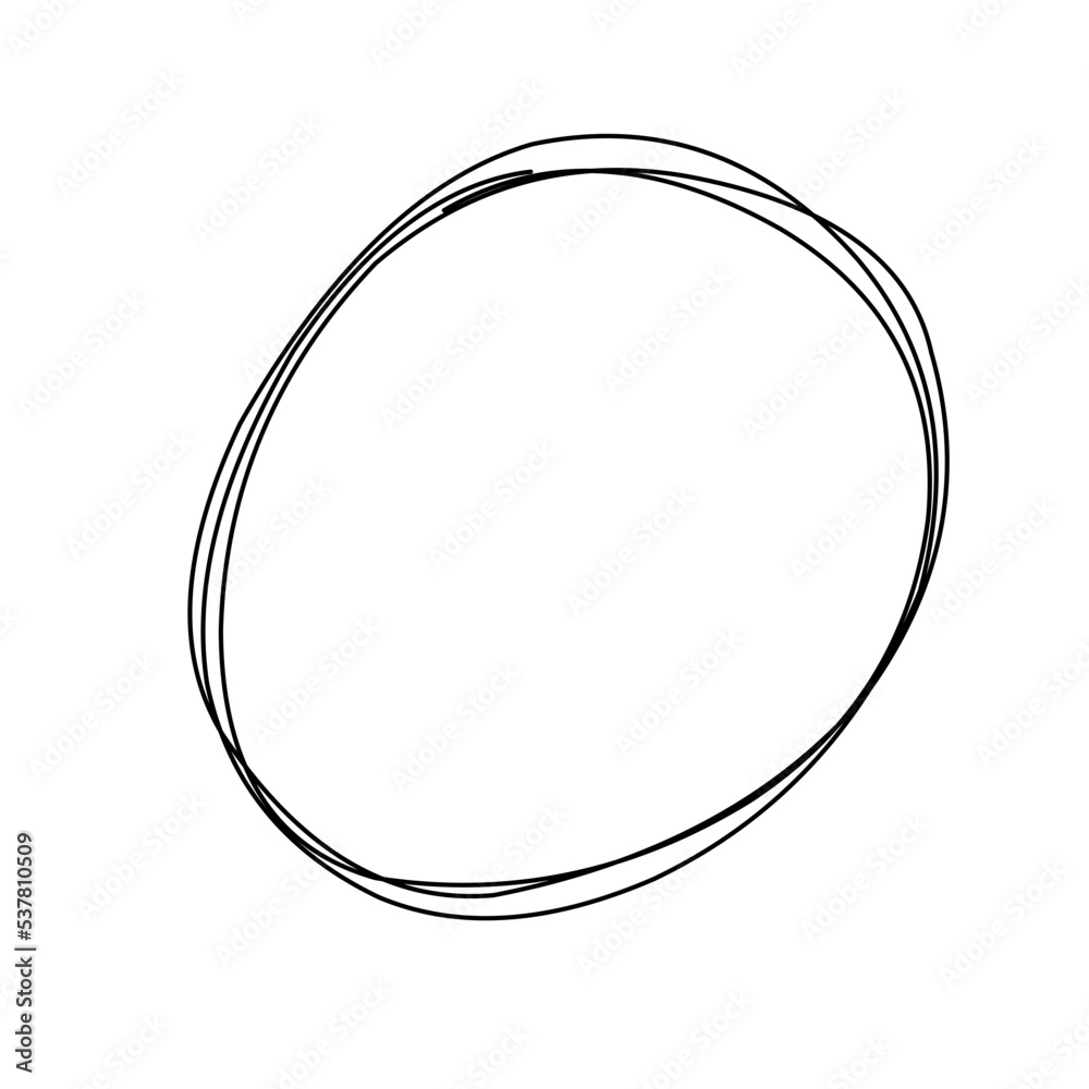 Doodle Vector Marker Circle Doodle Vector Marker Circle