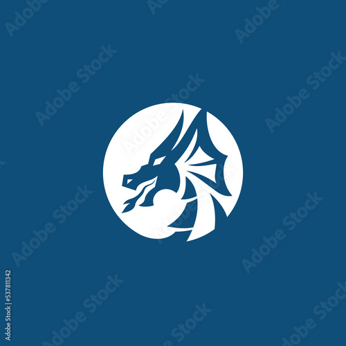 simple head dragon logo