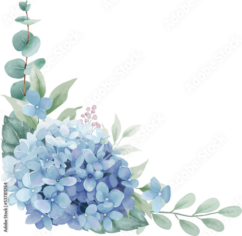 Bouquet of hydrangea flowers