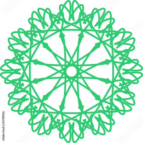 Geometric Circular Arabic Ornament	