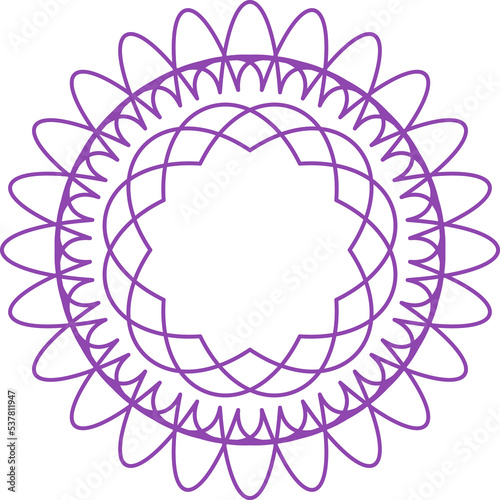 Geometric Circular Arabic Ornament	