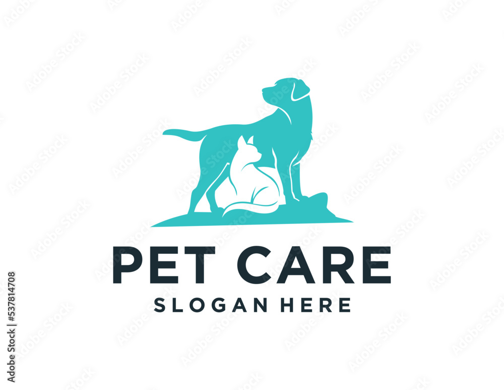 Fototapeta premium Logo about pet care on a white background. created using the CorelDraw application.