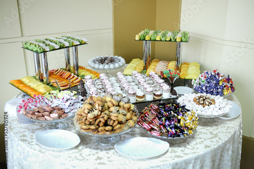 Fruit buffet. Fruit cakes