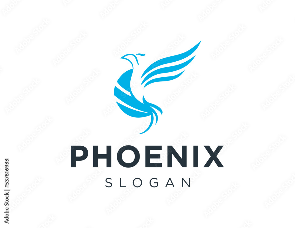 Logo about phoenix on white background. created using the CorelDraw application.