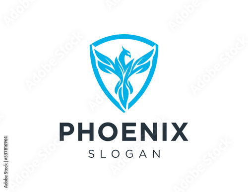Logo about phoenix on white background. created using the CorelDraw application.