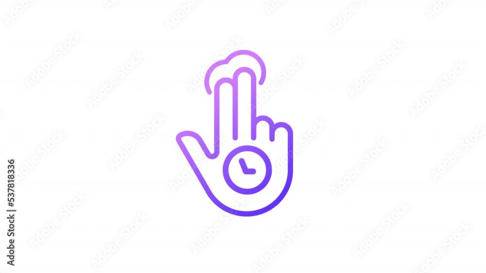 Animated double hold gradient icon. Two fingers long tap. Device navigation. Touchscreen control. Seamless loop HD video with alpha channel on transparent background. Outline motion graphic animation Animated double hold gradient icon. Two fingers long tap. Device navigation. Touchscreen control. Seamless loop HD video with alpha channel on transparent background. Outline motion graphic animation
