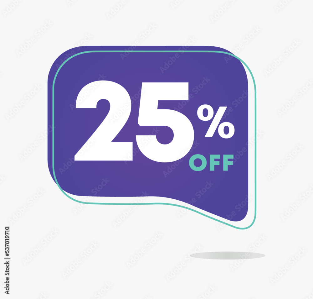 25% off. Design template for sales, offers, discount. Vector illustration 25% off. Design template for sales, offers, discount. Vector illustration