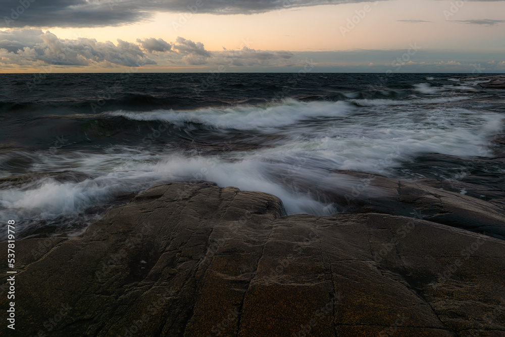 Obraz premium Beautiful landscape of the archipelago in the high coast in north of Sweden