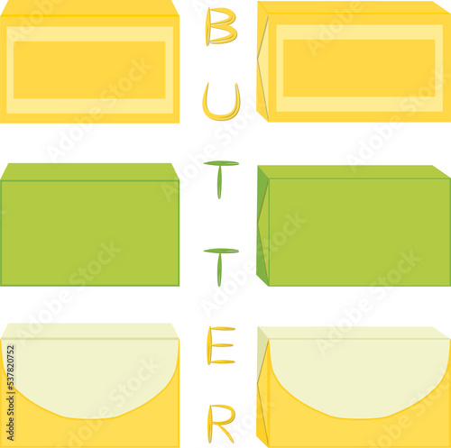 Various sweet tasty butter