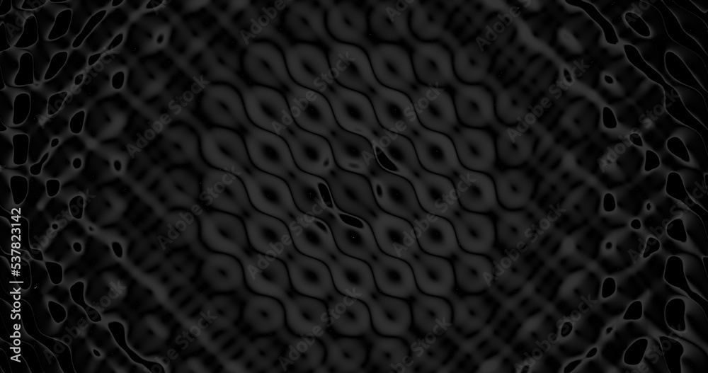 Render with dark surface with gray and black waves Render with dark surface with gray and black waves