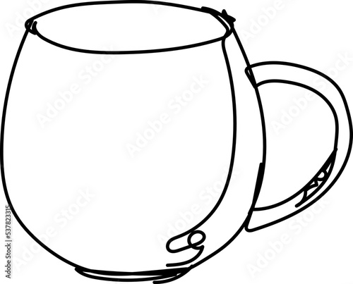 hand drawn illustration of a cup
