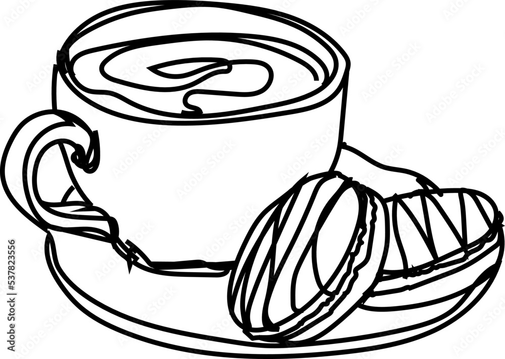 vector illustration of a cup with cookies vector illustration of a cup with cookies