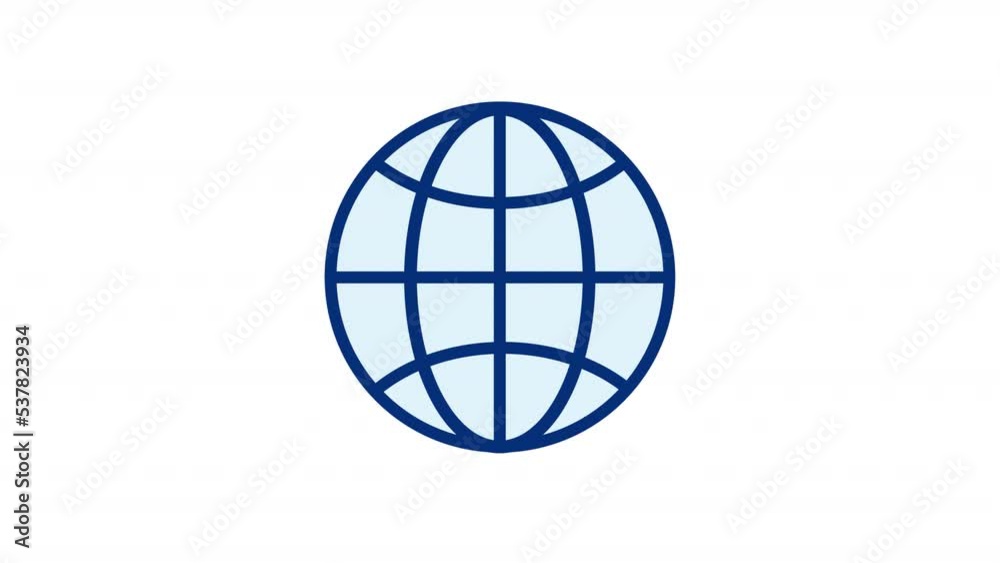 Animated globe RGB color icon. Internet connection. Cyberspace. International trade. Seamless loop HD video with alpha channel on transparent background. Simple filled line motion graphic animation Animated globe RGB color icon. Internet connection. Cyberspace. International trade. Seamless loop HD video with alpha channel on transparent background. Simple filled line motion graphic animation