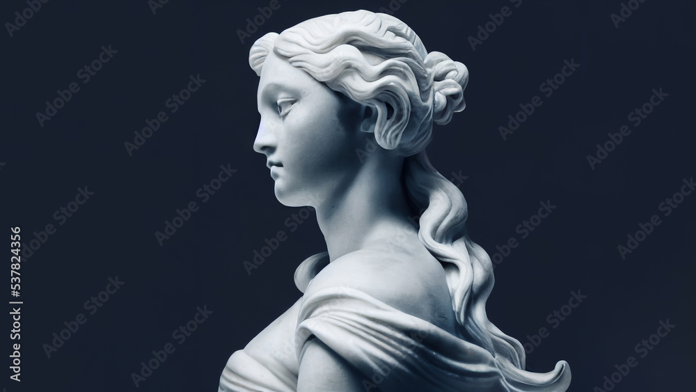 Illustration of a Renaissance marble statue of Selene. She is the goddess  and the personification of the Moon, Selene in Greek mythology, known as  Luna in Roman mythology. Stock Illustration | Adobe