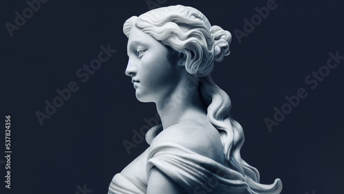Fotografie, Obraz 3D illustration of a Renaissance marble statue of Selene