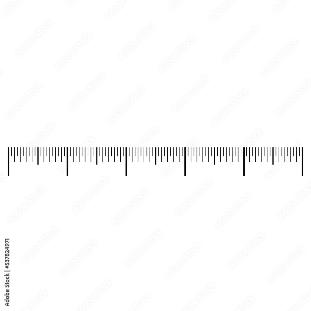 Ruler scale measure or vector length measurement scale chart Ruler scale measure or vector length measurement scale chart