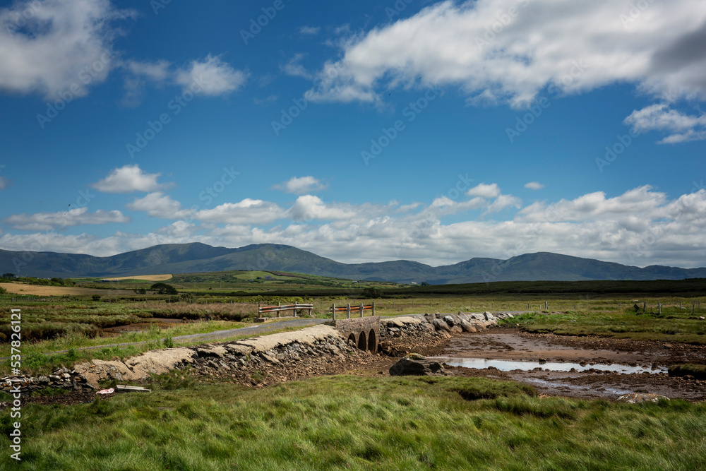 Little bridge in the area of Dooriel, Ballycroy, co. Mayo, Ireland. It is the view from the road to Doran's Point.