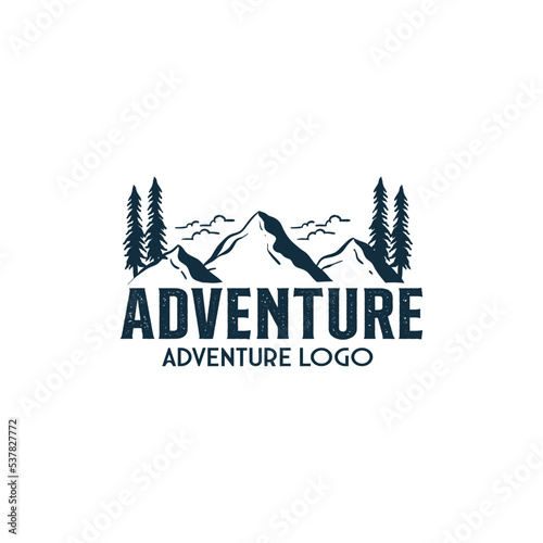 Logo Vintage Adventure And mountain Camp design