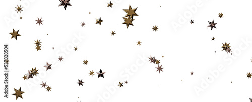 A gray whirlwind of golden snowflakes and stars. New