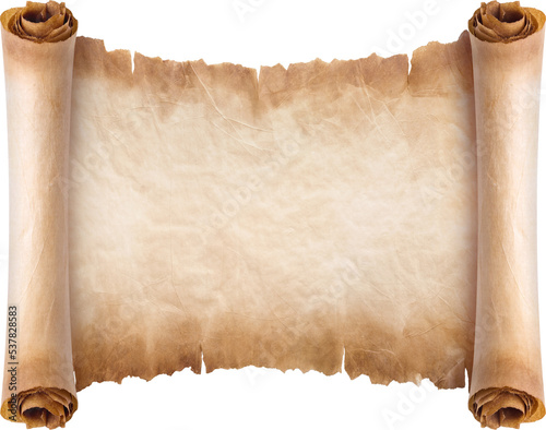 old parchment paper scroll sheet vintage aged or texture background photo