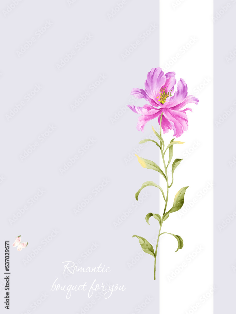 Obraz premium Flowers watercolor illustration.Manual composition.Big Set watercolor elements，Design for textile, wallpapers，Element for design,Greeting card
