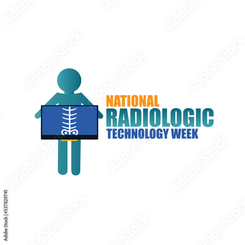 Vector Illustration National Radiology Technology Week. Simple and Elegant Design