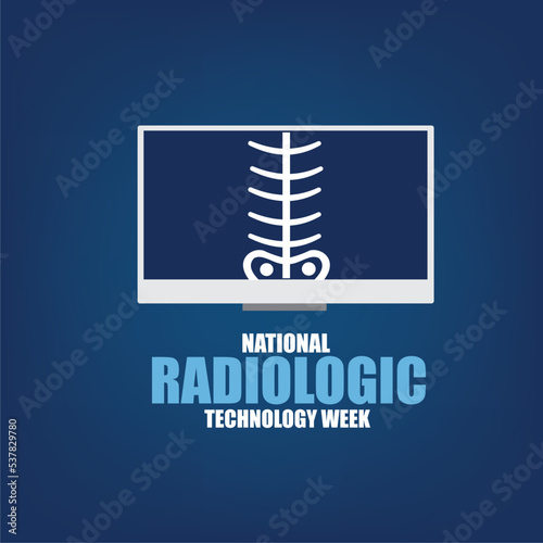 Vector Illustration National Radiology Technology Week. Simple and Elegant Design