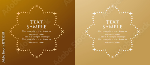 クリスマスモチーフのフレームデザインセット。ゴージャスでエレガントなデザイン素材