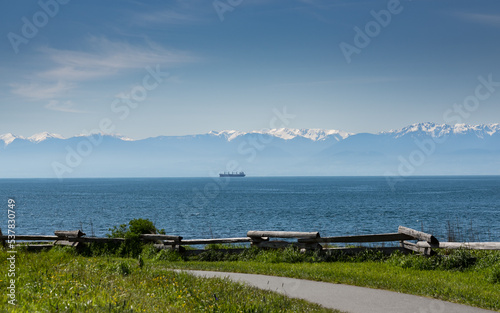 Victoria Vancouver Island view of shipping Freighter
