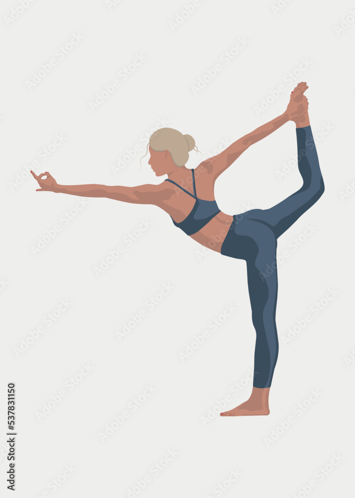 Yoga position, meditation, poster