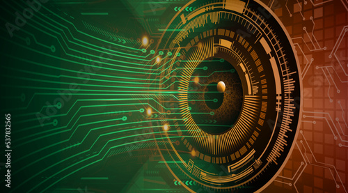 eye cyber circuit future technology concept background