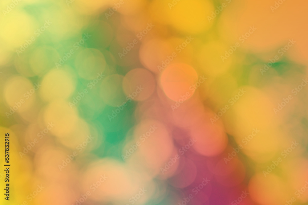 Abstract red and Light green yellow and white bokeh circles for background. 
With copy space.