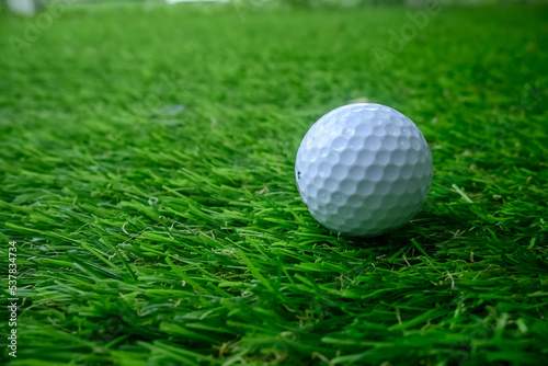 Golf ball on the green