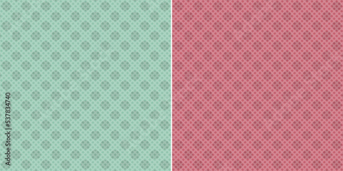 Retro Style Polka Dotted Pattern Background In Green And Red Color