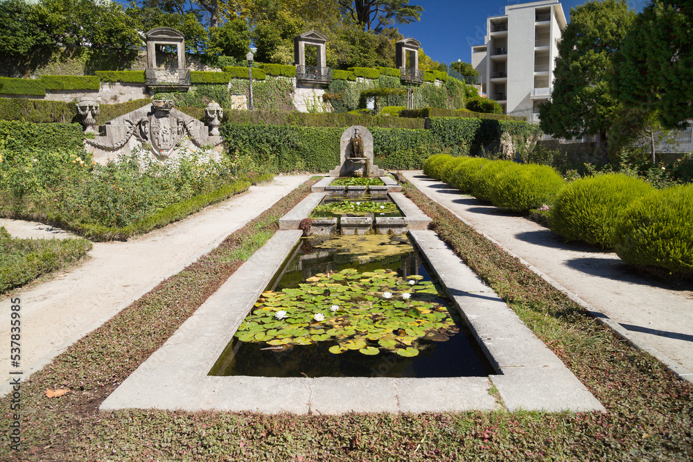 Rose Garden in the Crystal Palace Gardens of Porto